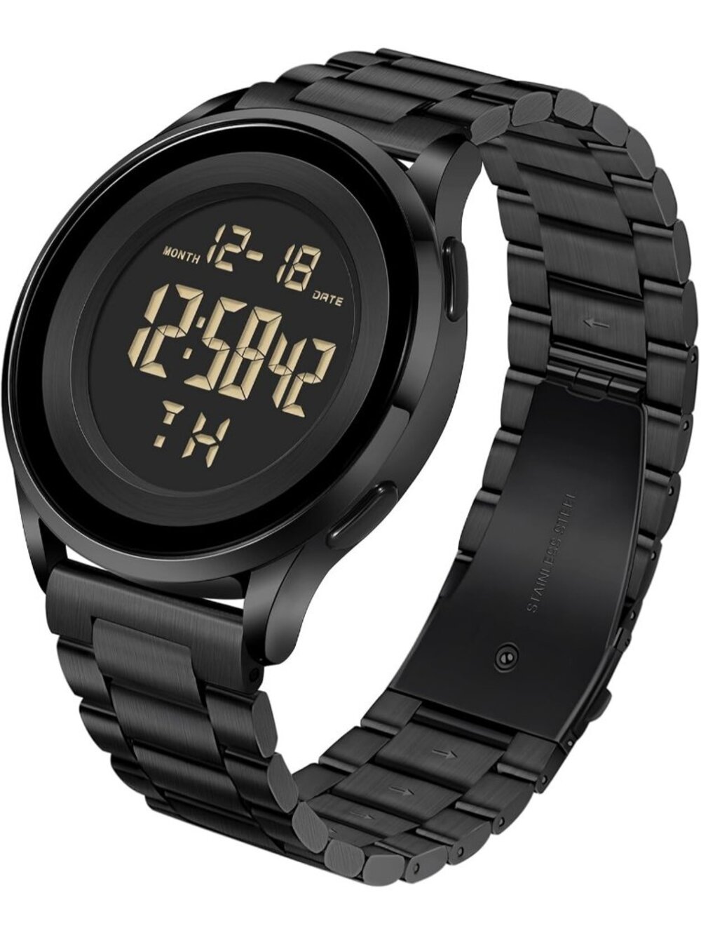Men's Black Digital Waterproof Military Tactical Sports Minimalist Wrist Watches